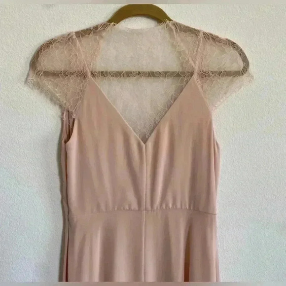 ASOS Kate Lace Maxi Dress - soft pink color size 4 like new - Picture 6 of 12